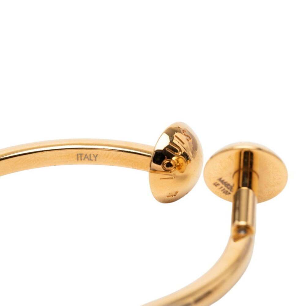 LOUIS VUITTON Gold Monogram Earrings - Picture 5 of 12